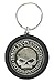 Harley-Davidson Willie G Skull Hubcap Keychain, Nickel Plated & PVC KY102975