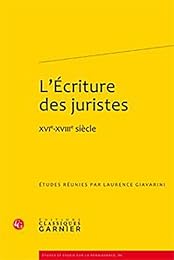 L' écriture des juristes