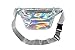 RedOrbis Plus Size Fanny Pack for Women with Extender - Holographic Fanny Pack for Sport Outdoor Travel Hiking - Extra strap Adjustable Belt - 3 Pockets Water-Resistant (silver holographic)