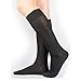 Y2Y2 3 Pairs Men's Knee-High Dress Socks/Black x3 / Big and Tall Shoe Size (13-15)
