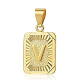 Trendsmax Mens Womens Yellow Gold Plated Initial
