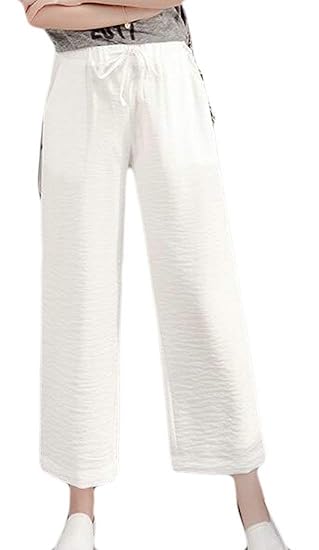 high waisted white flowy pants