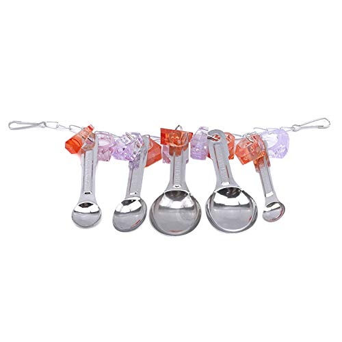 Bird Toys - 1pc Parrot Toys Pet Bird Bites Climb Chew Toy Metal Spoon Set Hanging Cockatiel Parakeet Chewing - Mimic Tent African Toys Noisemakers Bundles Prime Grey Ladder Shoes Chew Chain Extr