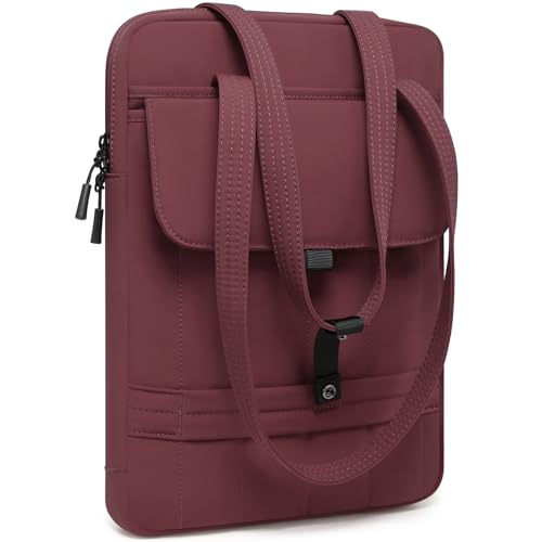 HYZUO 13-14 Inch Padded Laptop Sleeve Wine Red