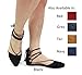 Spirit Moda Nina-2 Women's Strappy Lace Up Ballet Flats D'Orsay Ankle Tie