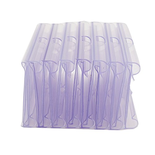 D-worthy 60 pieces Plastic Transparent Clear Color Wire Shelf Price Sign Label Holder Merchandise Sign Display Holder, 2-3/8 x 1-5/8 inch - Thumbnail 3