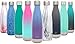 Simple Modern 17 Ounce Wave Water Bottle - Stainless Steel Double Wall Vacuum Insulated Reusable Leakproof Ombre: Glacier Rain