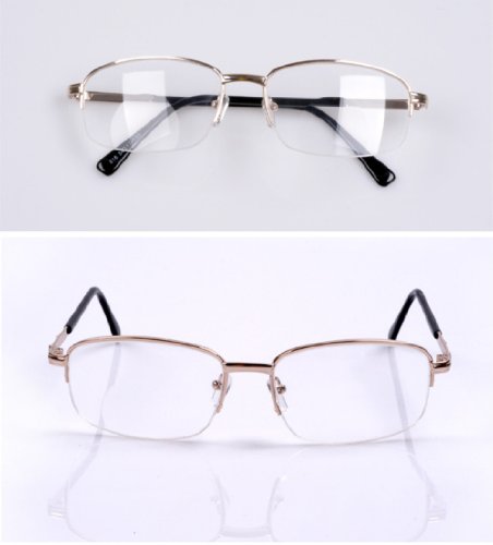 Lily Garden Bifocal Reading Glasses Half Frame Gold Metal (2.00)