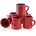 Diner Coffee Mugs Red Set of 6