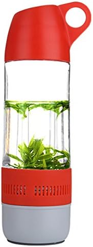 FANKUTOYS Multifunctional Outdoor Two Combined Into One Music Drinking Cups/Bottle With TF Card Bluetooth Player/Speaker For Traveling, Camping, Hiking, Riding, Jogging, Running (Red)