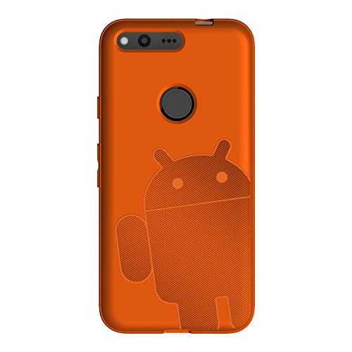 Cruzerlite Google Pixel XL Case, Androidified A2 (TPU and Carbon) case for Google Pixel XL - Retail Packaging - Orange