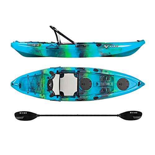 Vibe Kayaks Yellowfin 100 10 foot Angler Sit On Top Kayak with Paddle