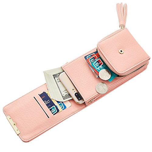 Fashion Leather Leisure Phone Purse Small Shoulder Messenger Bag Cellphone Pouch Wallet Case Black - Thumbnail 3