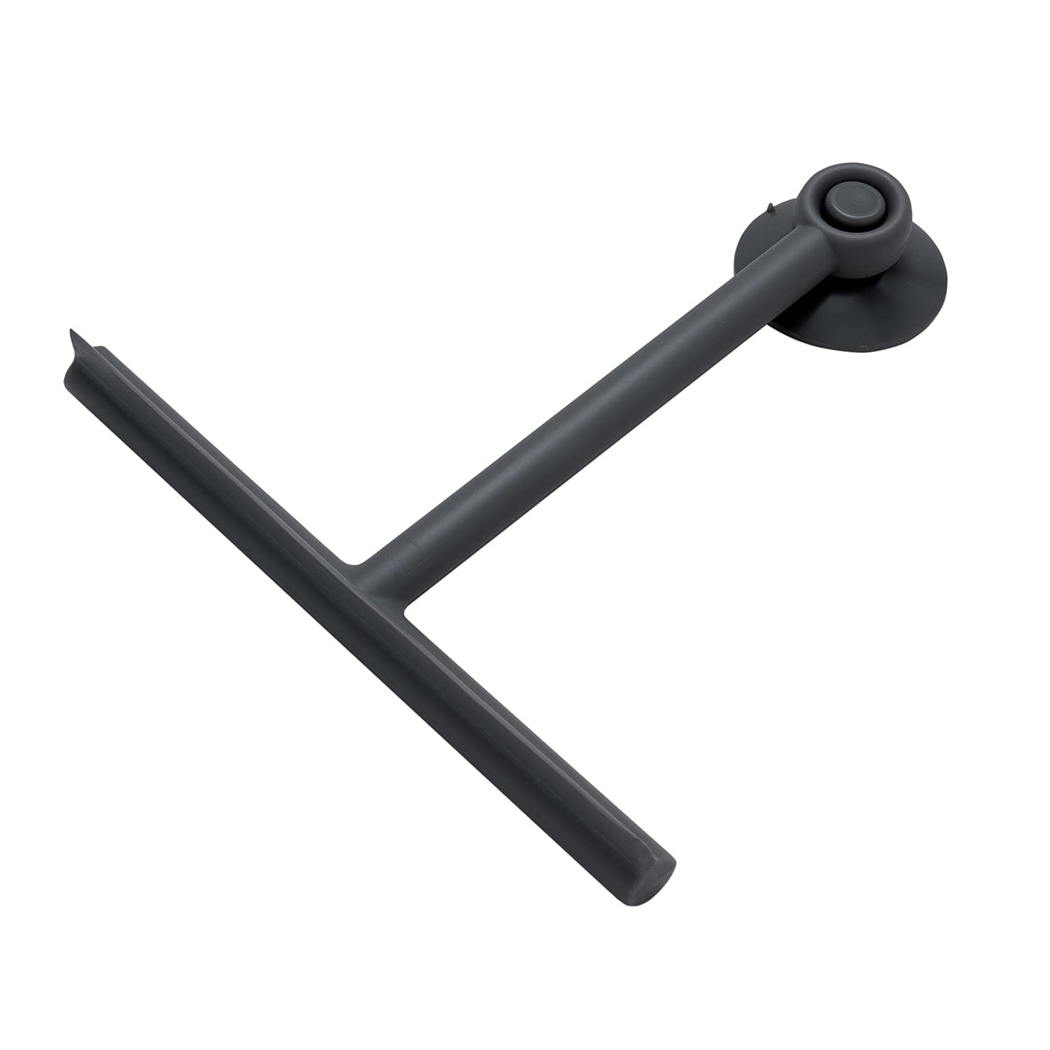 Gedy Nero G-Mirissa Shower Squeegee Colour Hook with Suction Cup, Glass Cleaner Made of Resin and Rubber, Dimensions 23 x 22 x 3 cm and Weight 0.1 kg, Design R & S Unique