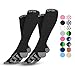 Go2 Compression Socks (2 Pair) for Women and Men Athletic Running Socks for Nurses Medical Graduated Nursing Compression Socks for Travel Running Sports Socks(2BlackLarge)