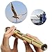 Pirate Brass Telescope，SGODDE 25x30 Zoomable Spyglass，Collapsible Handheld Monocular Scope with Day Night Version for Kids,Gifts,Travel, Hiking, Hunting,Pirate Navigation