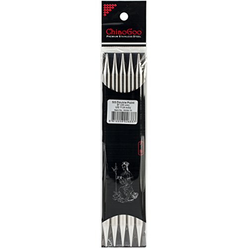 ChiaoGoo 6008W-11 8-Inch Double Point Stainless Steel Knitting Needles, 11/8mm