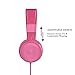 REETEC Stereo Foldable Over-Ear Headphones Strong Low Bass Earphones with Microphone 3.5mm Wired Headsets for Cellphones iPhone Laptop Tablet Mp4 Mp3 PC MacBook (Rose)