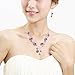 Glamorousky Elegant Rose Necklace with Purple Austrian Element Crystals and Crystal Glass