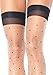 Leg Avenue Women's Plus Size Polka Dot Spandex Sheer Thigh High Stockings, Nude/Black, Plus Size