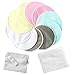 Pack of 10 Organic Bamboo Nursing Pads with Laundry Bag, Washable Nursing Pads Breast Pads Breastfeeding Pads - Reusable, Soft, Waterproof, Heavy Leakproof, Breathable and Hypoallergenic by Bassion