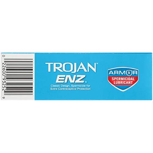 trojan enz spermicidal lubricant latex condoms Trojan Ultra Thin Condoms with Spermicidal Lubricant, 12 ct