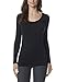 32Degrees Women's Heat Scoop Neck Thermal Top, Black, Medium