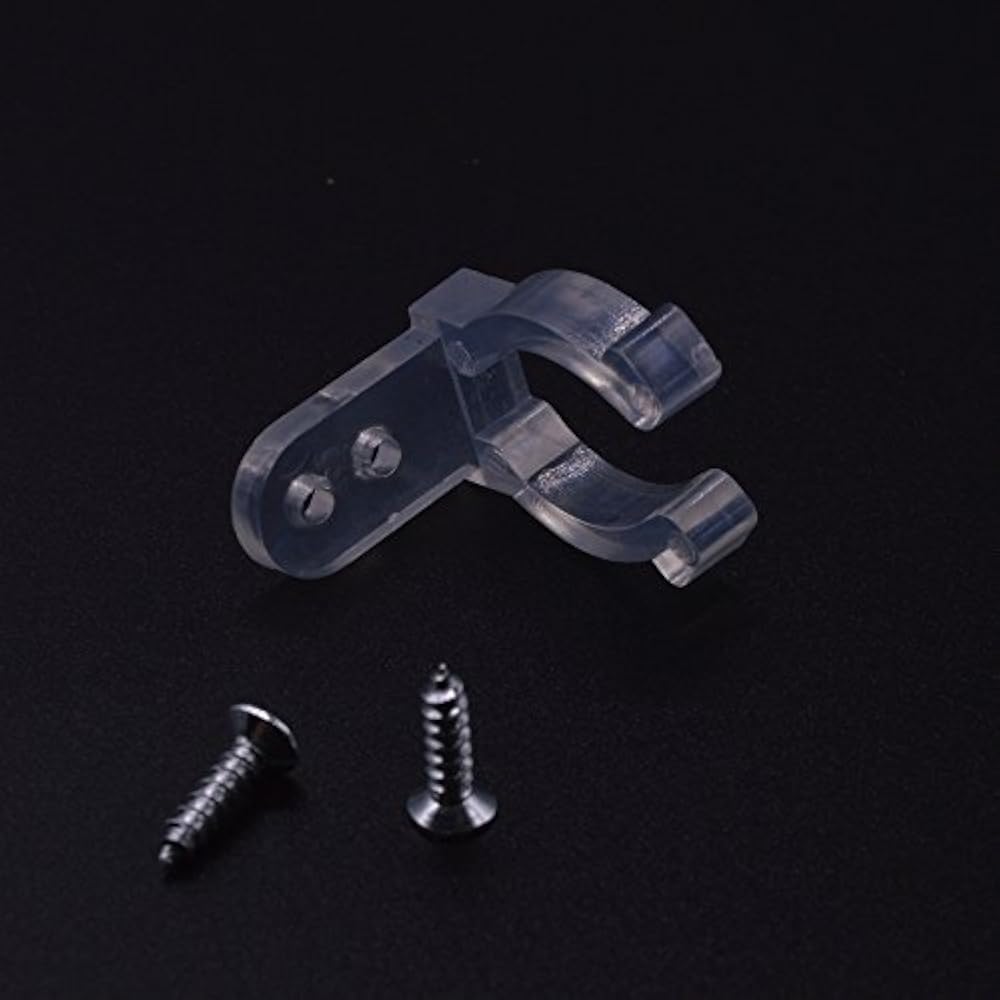 100 PCS 1/2 Inch LED Rope Light Clips Holder 200 Screws Clear PVC