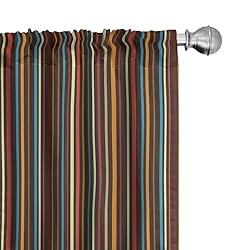 Ambesonne Striped Window Curtains Pack of