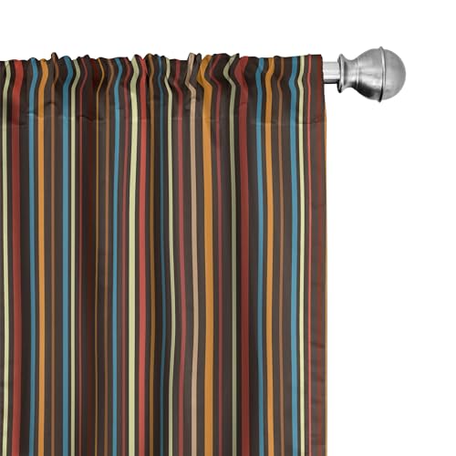Ambesonne Striped Window Curtains Pack of
