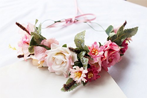 1 Halloween+Handmade+Flower+Headband+Flower+Crown+Headpiece