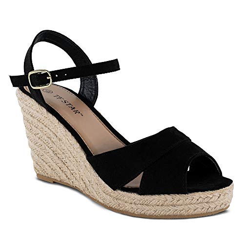 TF STAR Jute Rope Wedge Sandals for Women,Women Platform Summer Shoes