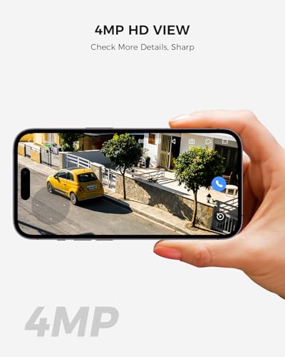 Hiseeu - Cámara de Seguridad con Panel Solar para Exteriores, WiFi de 2.4 G y 5 G, visión Nocturna a Color, visión de 360°, panorámica e inclinación, cámara 100% inalámbrica Compatible con Sistema de