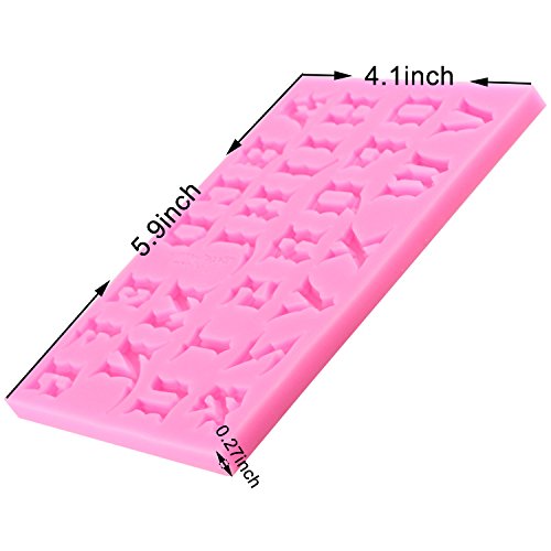 Mujiang Number Chocolate Mould Silicone Letter Mold Candy Making Alphabet Fondant Molds Set of 3
