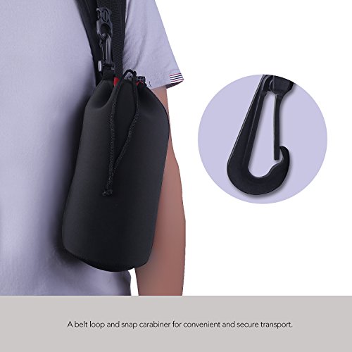 Camera Case Protective Neoprene Carrying Bag for Action Cameras and DSLR Camera Lens - Thumbnail 6