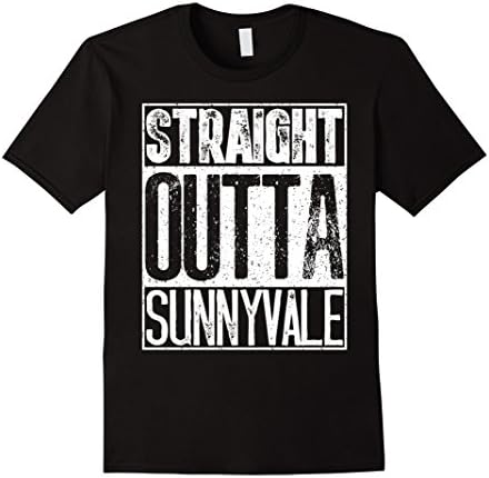 Mens Straight Outta Sunnyvale Trailer Park Shirt - Camping Gift 2XL Black