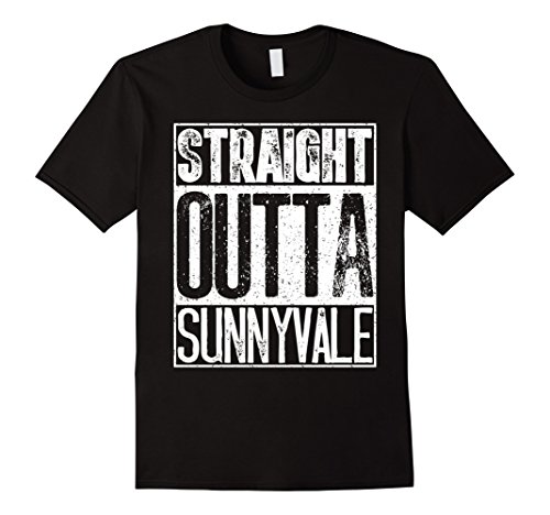 Mens Straight Outta Sunnyvale Trailer Park Shirt - Camping Gift 2XL Black