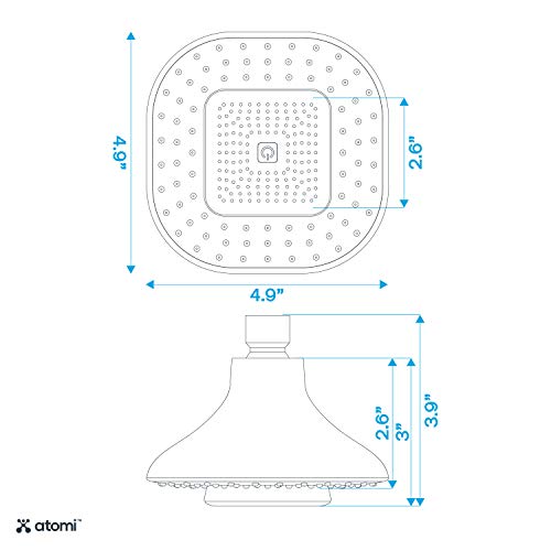 Atomi Shower Head with Bluetooth Speaker Wireless, Detachable