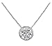 GlitterLounge Solitaire .925 Sterling Silver Pendant Necklace 8mm Cubic Zirconia Created Diamond Round Bezel Set Adjustable Cable Link Chain 16