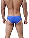 Ekouaer Men Briefs Underwear Ice Silk Wide Waistband Triangle Bikini Briefs 3 Pack, Blue, XL
