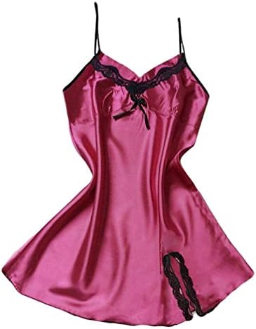 Oasisocean Lingerie for Women Sexy Nightwear Satin Babydoll Nightgown Sleepwear Lingerie Sleepwear Pajama with G-String