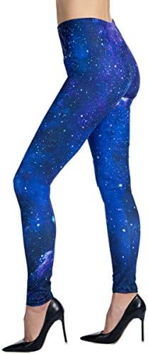 Ndoobiy Women's Printed Leggings Full-Length Regular Size Yoga Workout Leggings Pants Soft Capri L1