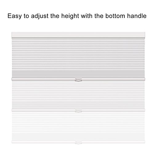 SUNFREE Cordless Cellular Shades Light Filtering Honeycomb Blinds Fabric Window Blinds 46x48, White