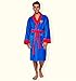 DC Comics Superman Mens Fleece Bath Robe, Blue, One Size