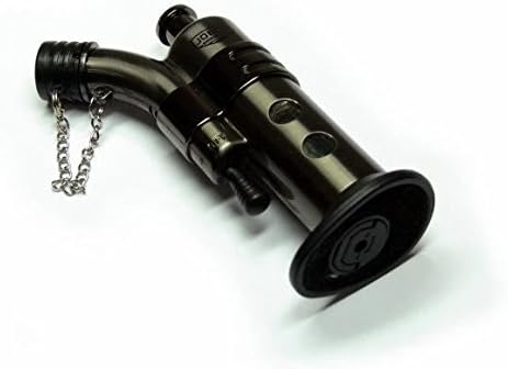 Jobon ZB-925 Wind Proof Gas Refillable Jet Flame and Piezo Lighter (Black) L003O