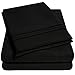 1500 Supreme Collection California King Sheet Sets Black - Luxury Hotel Bed Sheets and Pillowcase Set for California King Mattress - Extra Soft, Elastic Corner Straps, Deep Pocket Sheets Black