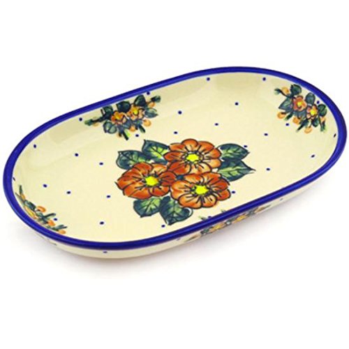 Click Here to See More Images Ceramika Bona H2080G Polish Pottery Ceramic Platter Hand Painted, 11-Inch