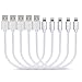 Short Charging Cables [5 Pack 8 inches] BUENTEK Nylon Braided USB Cable Sturdy Charging Cord Compatibility with i OS System Device - Silver primary