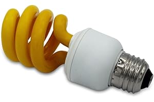 lumenivo 13W Yellow Light Bulbs Spiral CFL E26 Medium Base Porch Lights That Don't Attract Bugs - Lights Outdoors and Indoors - 120V - 1 Pack