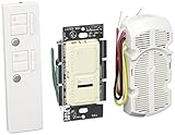 Lutron MIR-LFQMT-LA Maestro 300 Watt Dual IR Dimmer and Fan Speed Control Switch, Light Almond